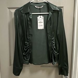 zara new ugh tags button down size medium